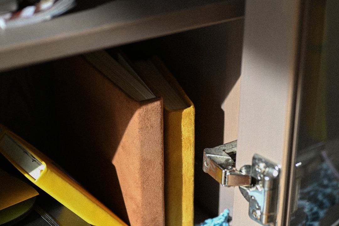 a door with a glass door